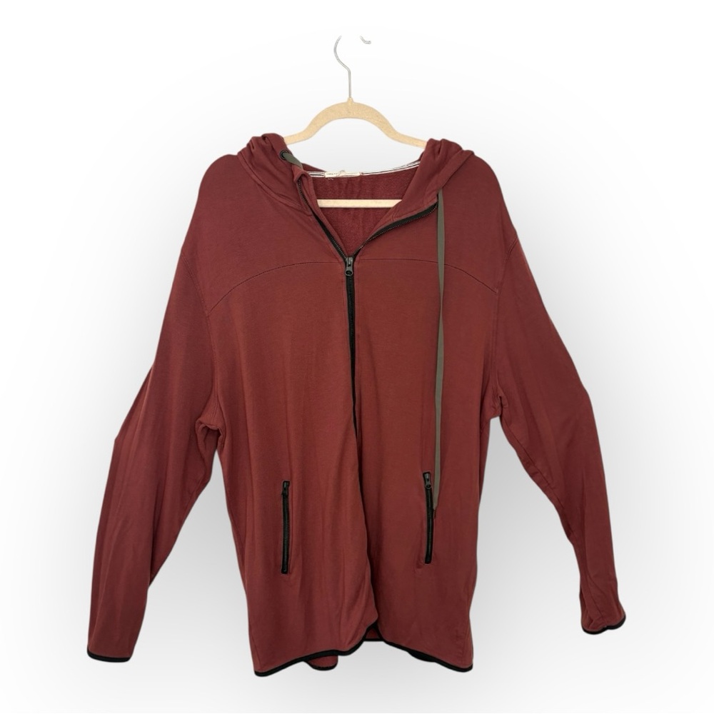 Threads 4 Thought Red Maroon Modal Zip Hoodie Athleisure Sustainable Casual XXL